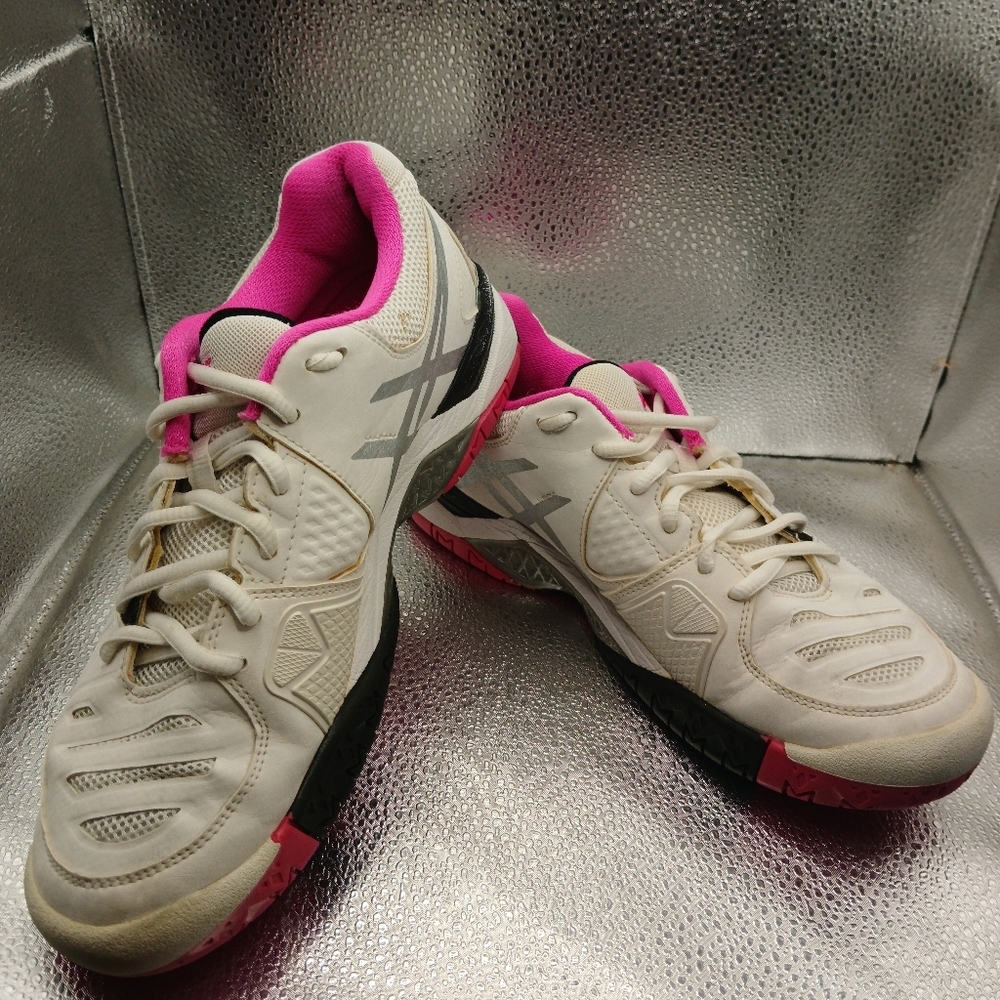 Asics White & Pink Athletic Sneakers Women's Size 9